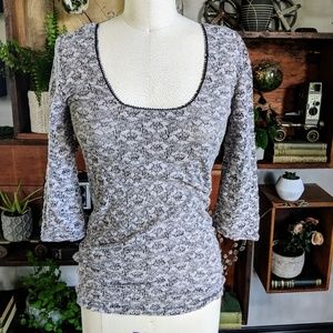 Free People low back cotton lace tunic shirt